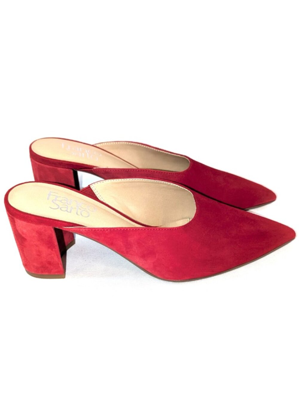 Franco Sarto	| Tamera Crimson Red Suede Mule Heel | Size 6.5